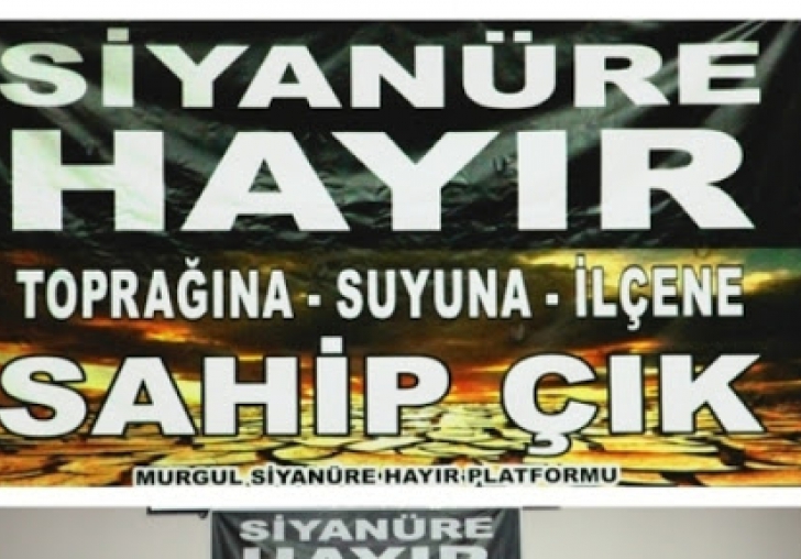 Haydi, Malatyalılar yaşam alanlarımıza sahip çıkıyoruz.                     SİYANÜRE HAYIR.