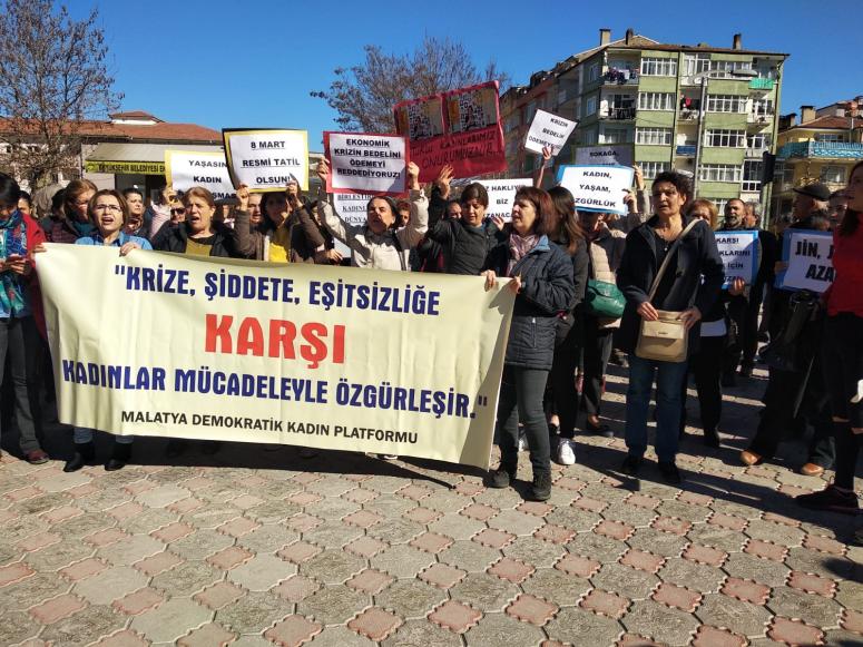 Malatya demokratik kadın platformu ' 'Bu 8 Mart ta da yine alanlardayız '