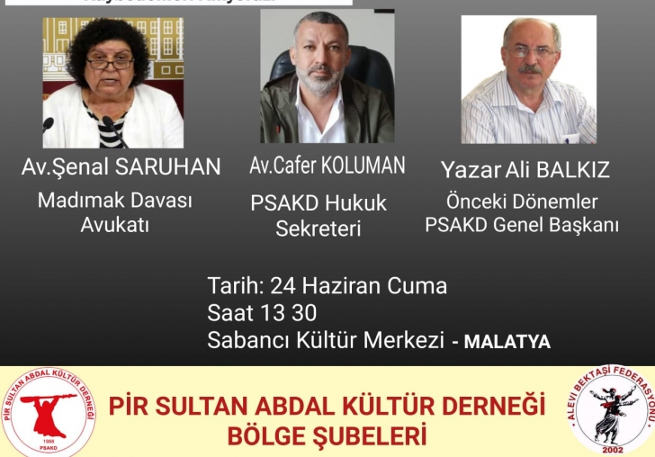 Malatya PSAKD den Sivas katliamı anma paneli