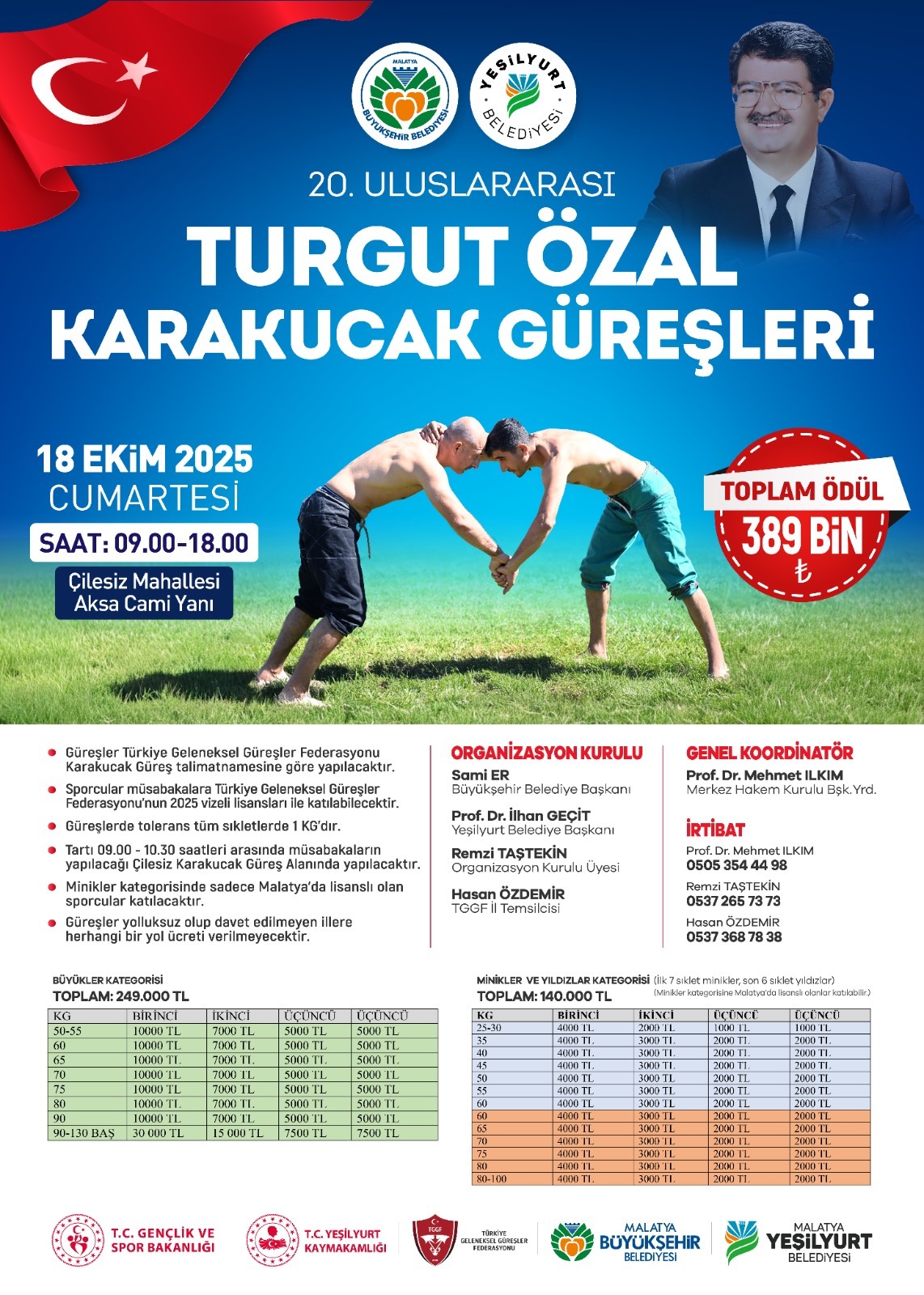 TURGUT ÖZAL KARAKUCAK GURESLERİ BASLIYOR