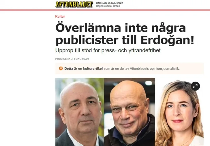 İsveçli yazar ve gazeteciler: "Hiçbir yayıncıyı Erdoğan'a teslim etmeyin"
